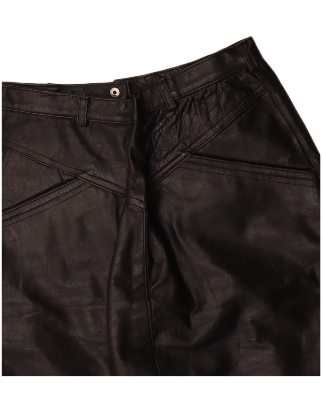 jupe crayon en cuir femme vintage W26 Petit Noir