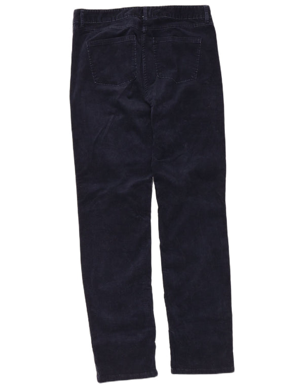Marks & Spencer Pantalon en velours côtelé pour femme UK 14 Large W32 L31 Bleu marine