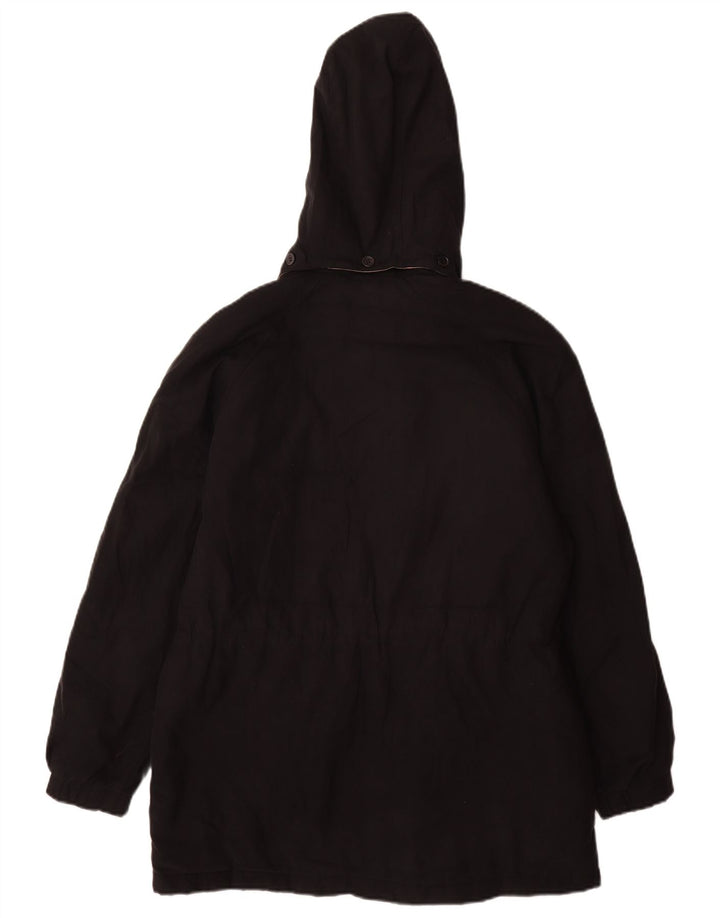 London Fog Manteau coupe-vent à capuche pour femme UK 10 Petit Noir Polyester
