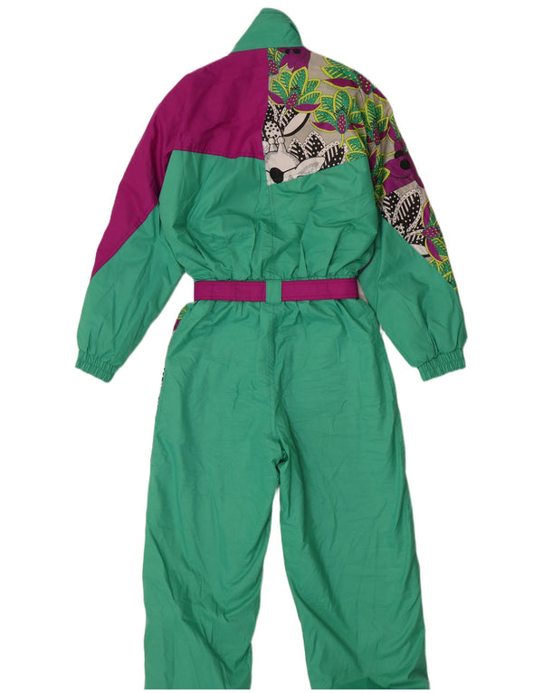 combinaison de ski femme vintage EU 38 Medium W28 L30 Colourblock multicolore