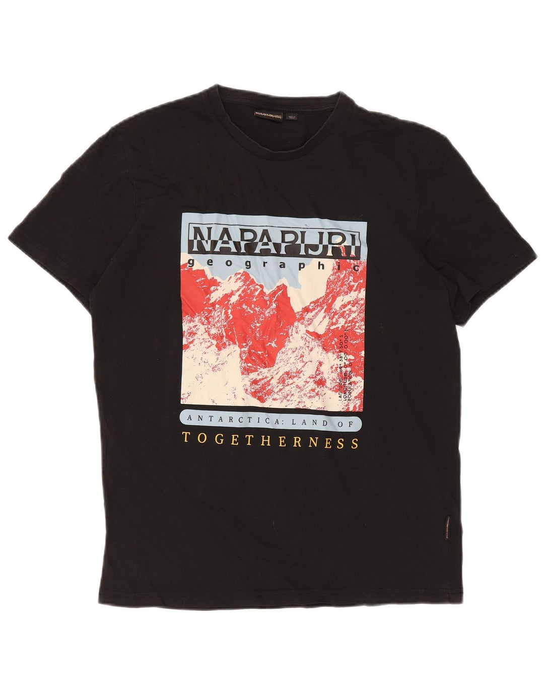 Napapijri T-Shirt Graphique Homme Noir Moyen Coton