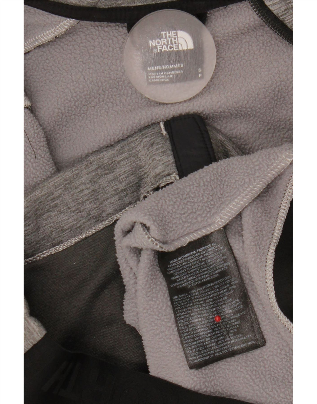 The North Face Pull à capuche zippé pour homme Petit gris Colorblock Polyester