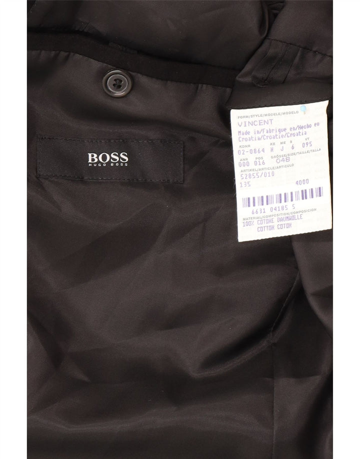 HUGO BOSS Veste Blazer 2 Boutons Homme EU 48 Coton Noir Moyen