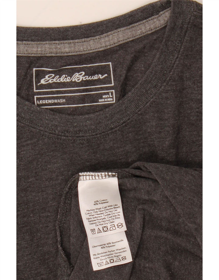 EDDIE BAUER Haut Homme Manches Longues Grand Coton Gris