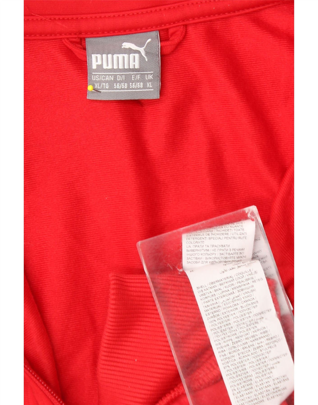 Puma Veste de Survêtement Homme XL Rouge Colorblock Polyester