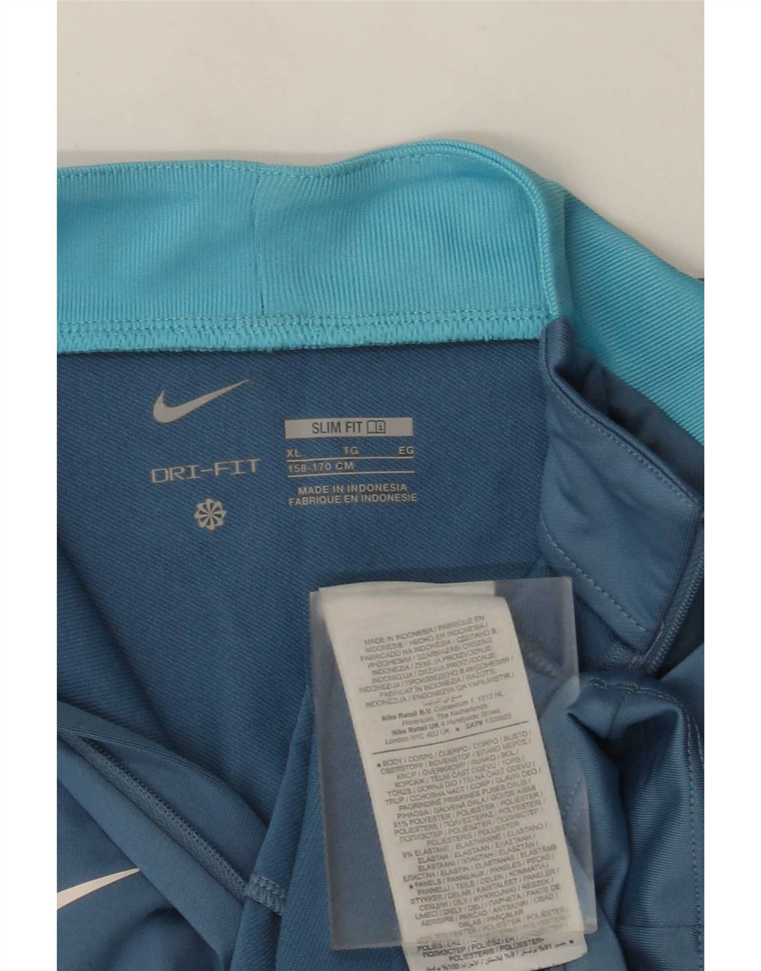 Nike Garçon Dri Fit Slim Zip Neck Pull Survêtement Top 13-14 ans XL Bleu