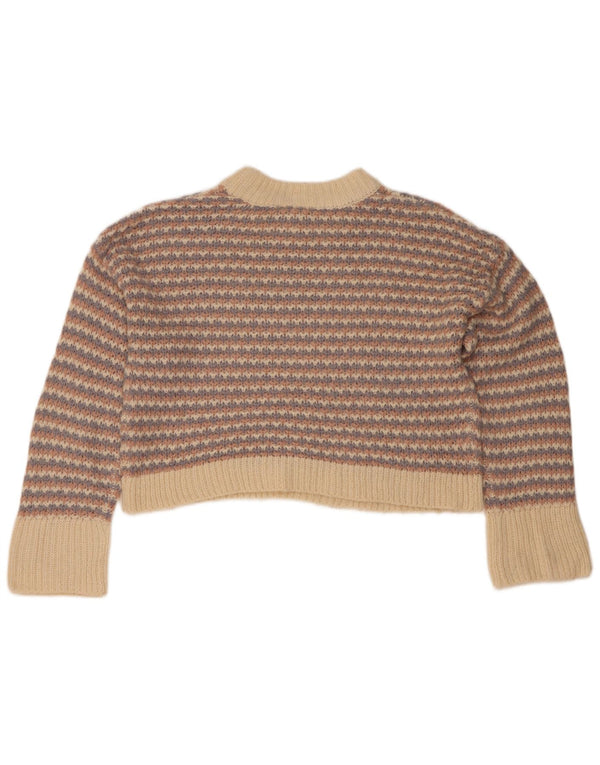 Topshop Pull court à col roulé pour femme UK 10 Small Multicolore