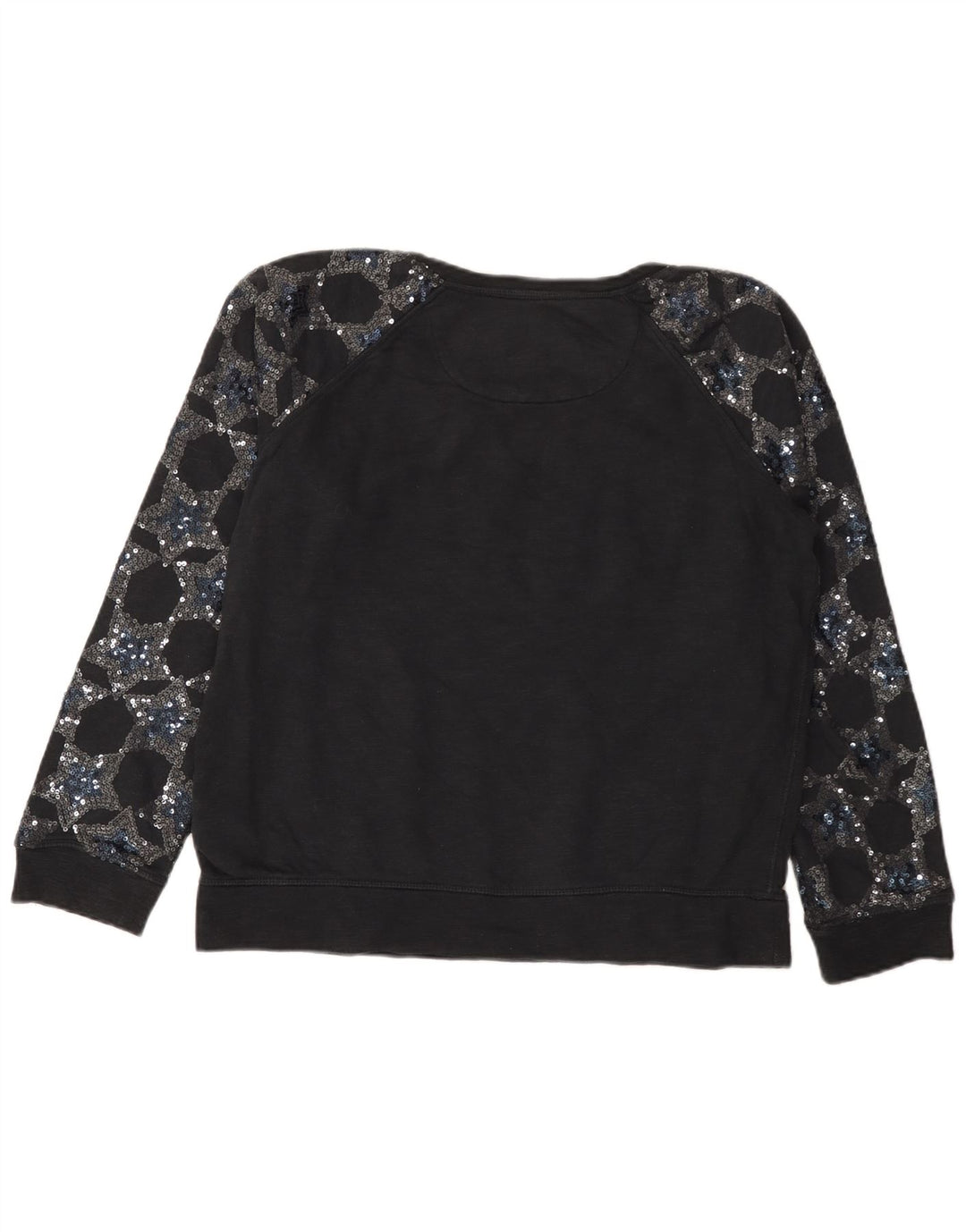 SUPERDRY Sweat-shirt graphique pour femme UK 16 Large Noir Coton