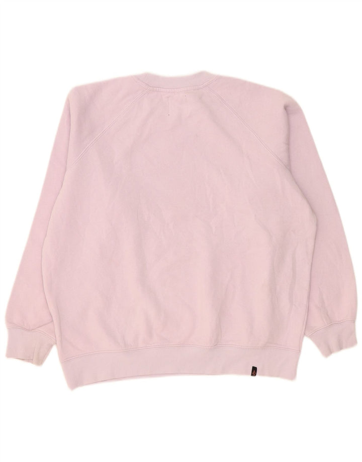Volcom Sweat-shirt surdimensionné graphique pour femme US 4/6 petit coton rose