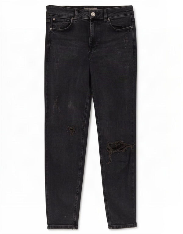 Marks & Spencer Jean Mom Tapered pour femme UK 10 Small W30 L27 Bleu marine