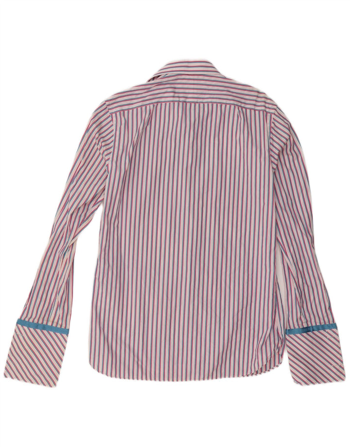 Ted Baker Chemise formelle pour homme Taille 39 15 1/2 Coton rayé rose moyen