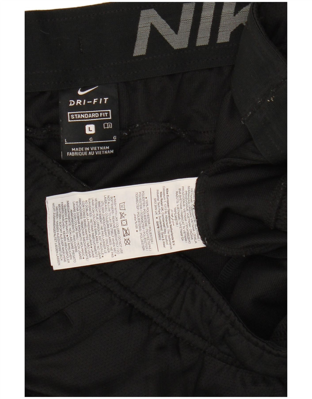 Nike Short de sport Dri Fit Standard pour homme en polyester color block Noir Taille L