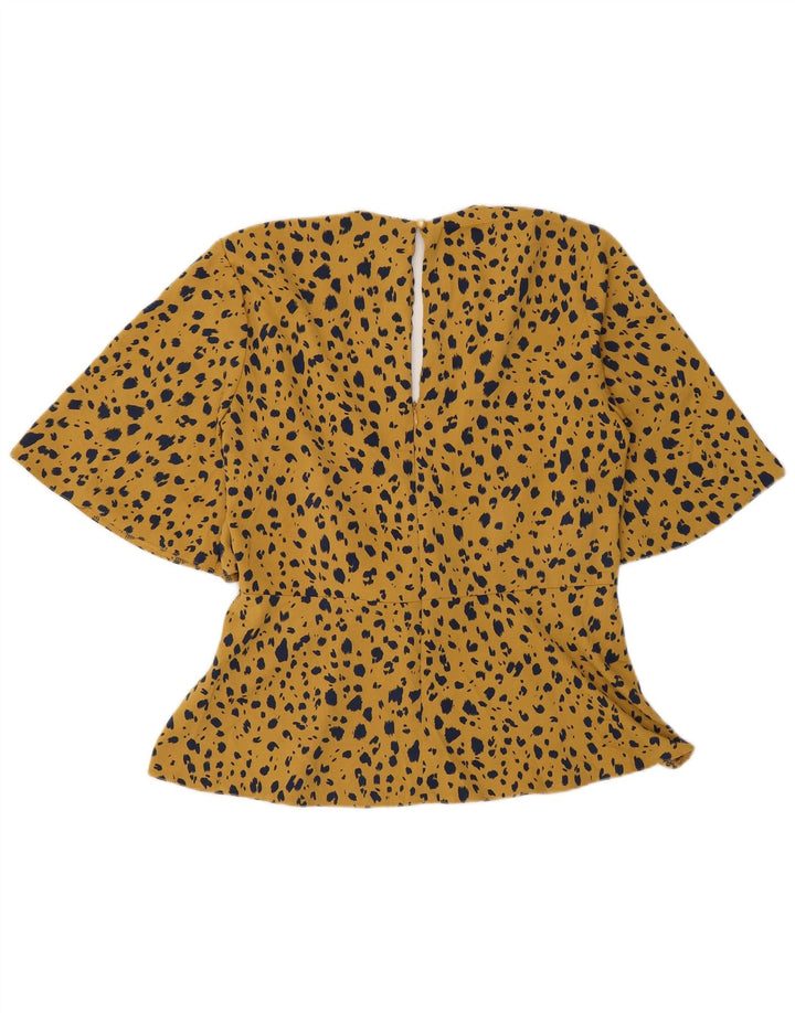 Coast Chemisier Femme UK 42 Polyester Imprimé Animal Jaune Moyen