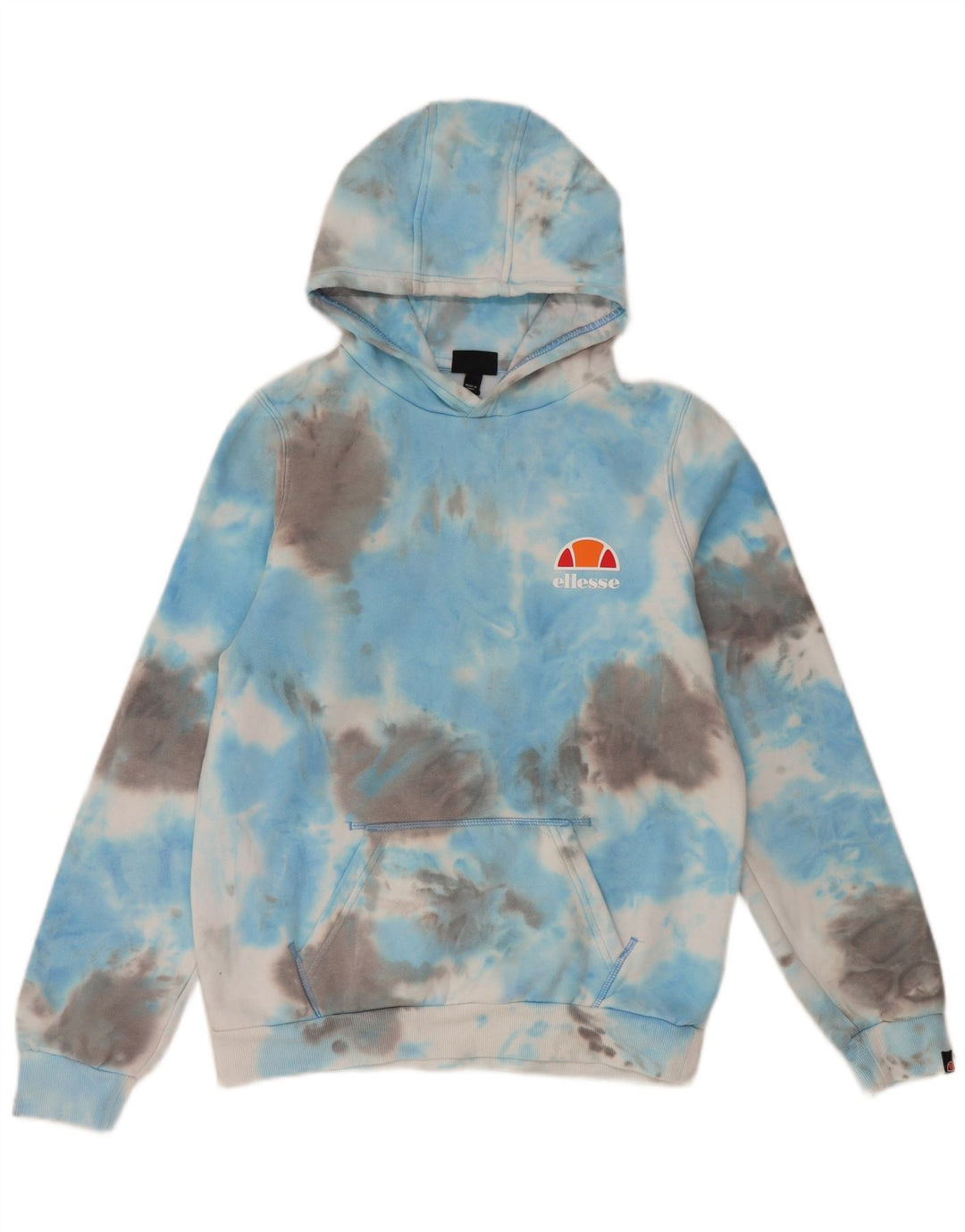 ELLESSE Pull à capuche garçon 13-14 ans Bleu Tie Dye Coton
