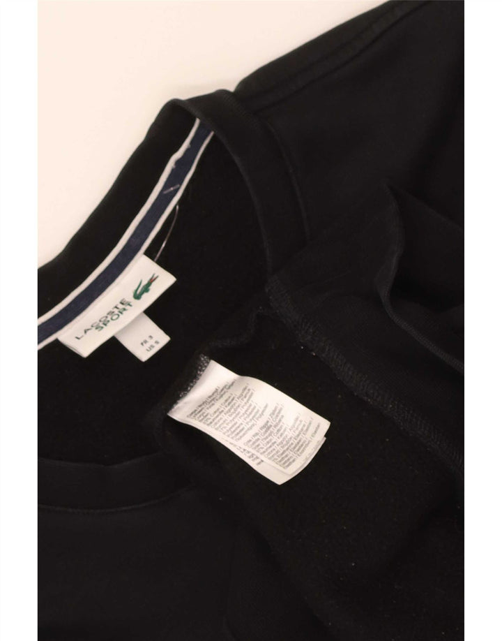 Lacoste Womens Regular Fit Sweatshirt Jumper Taille 3 Petit Coton Noir