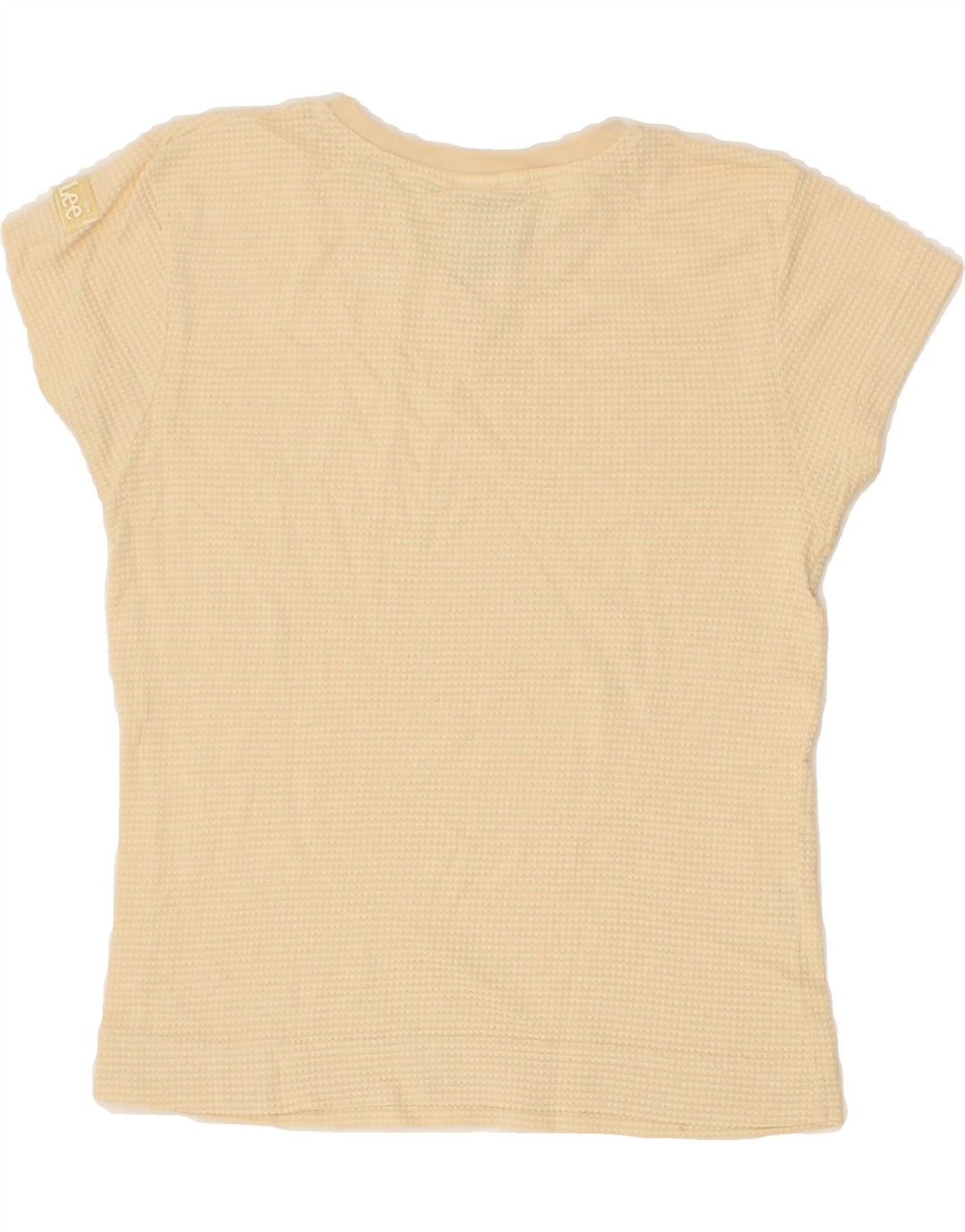 LEE Womens Crop T-Shirt Top UK 12 Medium Beige Cotton Vintage Lee and Second-Hand Lee from Messina Hembry 