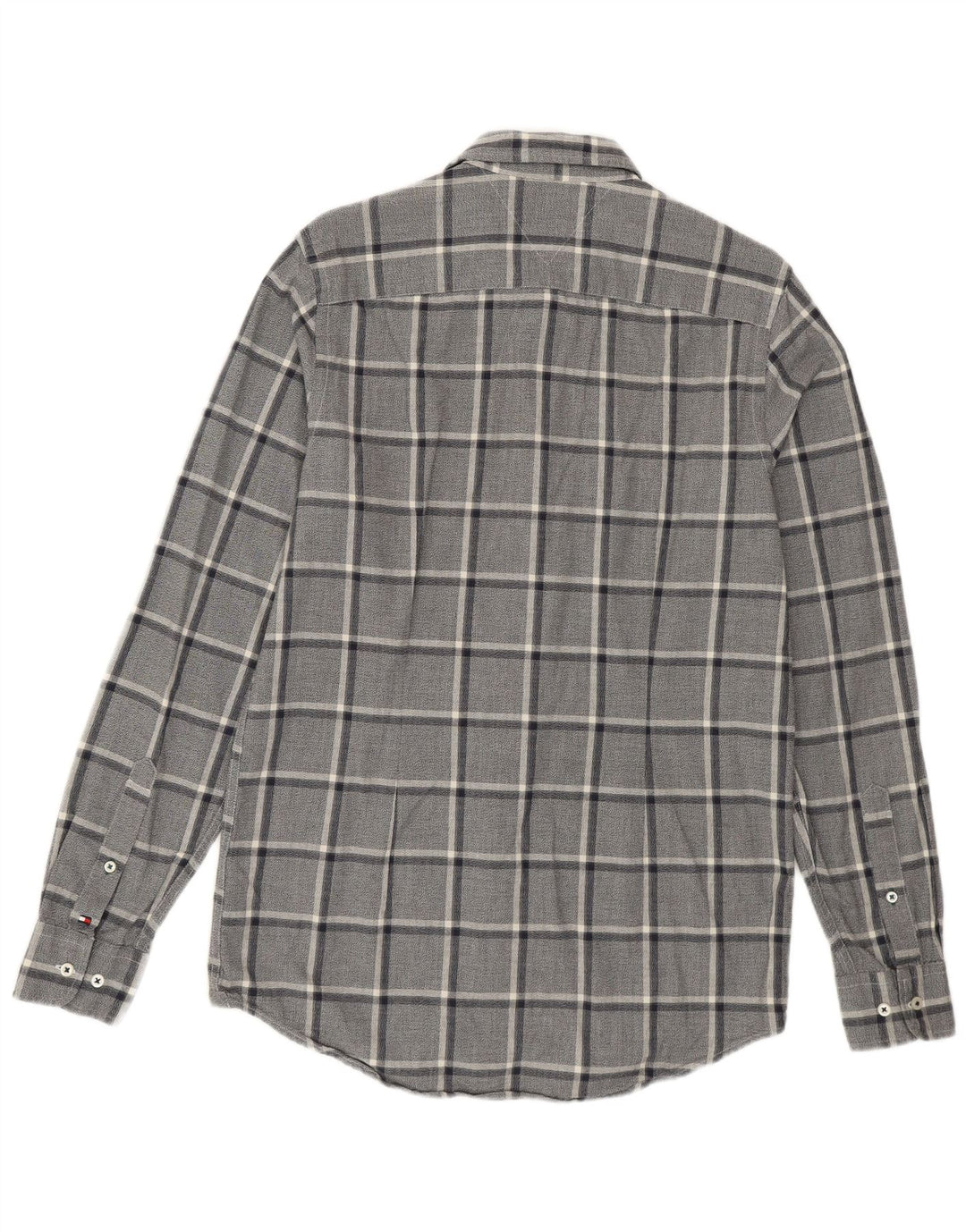 Tommy Hilfiger Chemise Slim Fit en Flanelle Homme Bleu Marine à Carreaux en Coton
