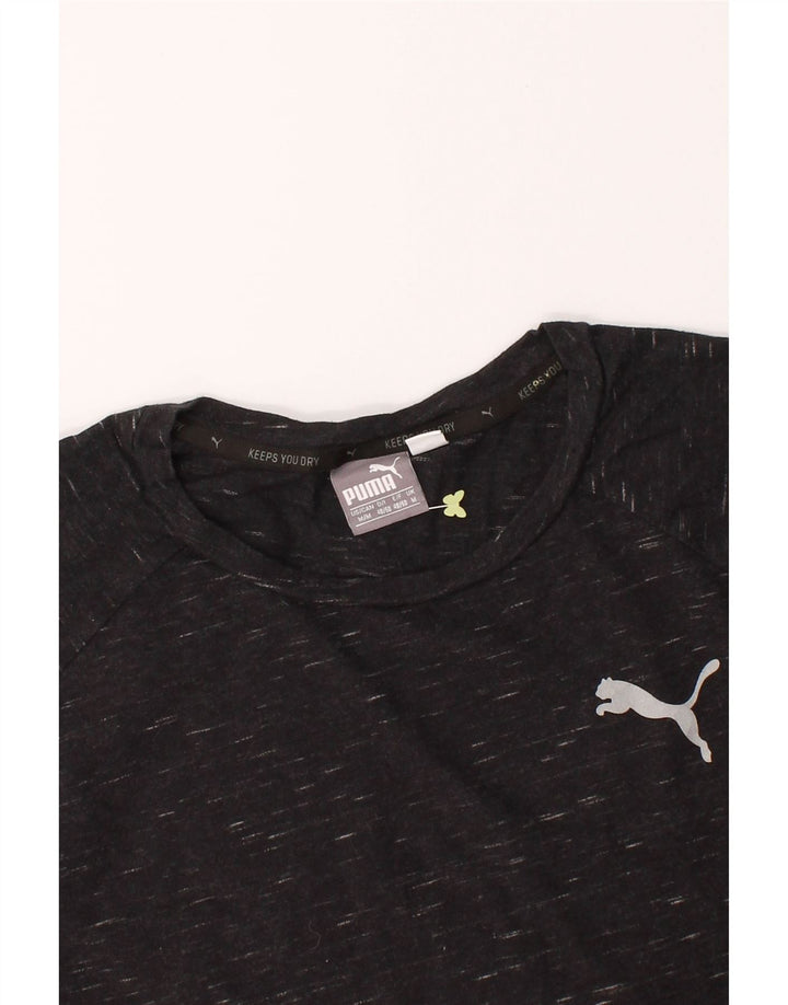 PUMA Mens T-Shirt Top Medium Grey Flecked Cotton Vintage Puma and Second-Hand Puma from Messina Hembry 