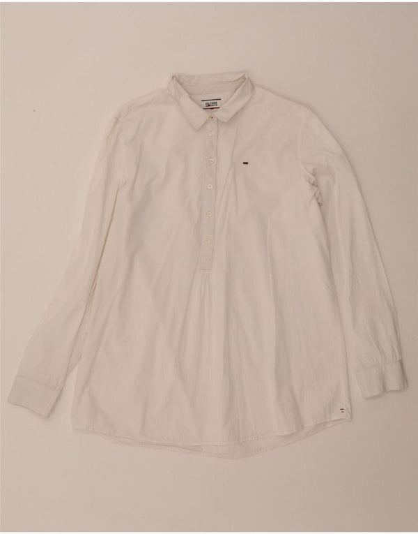 Tommy Hilfiger Chemise pull pour femme UK 16 Large Blanc