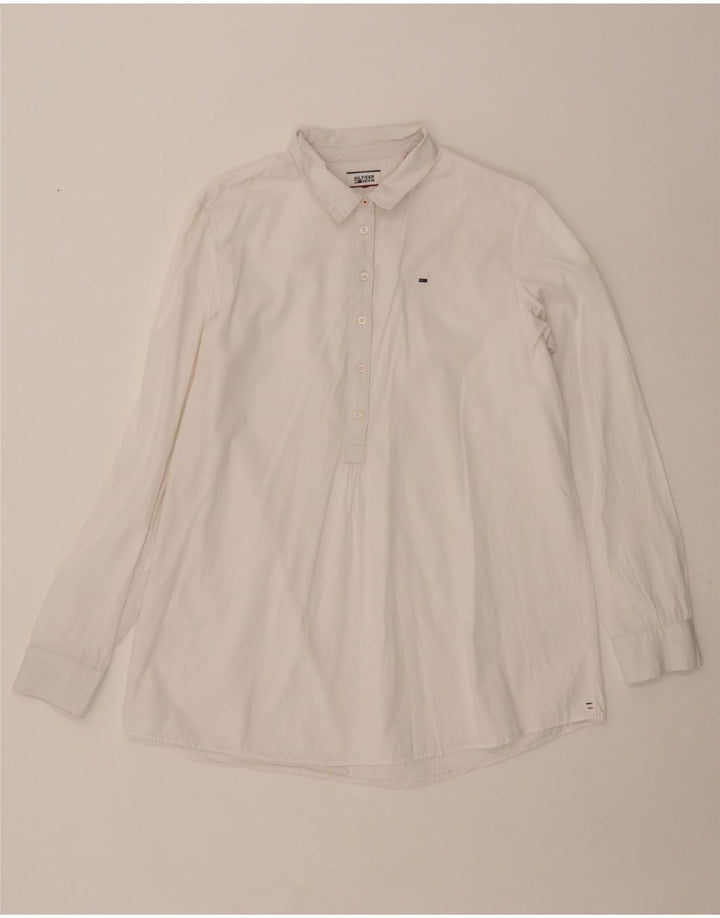 Tommy Hilfiger Chemise pull pour femme UK 16 Large Blanc