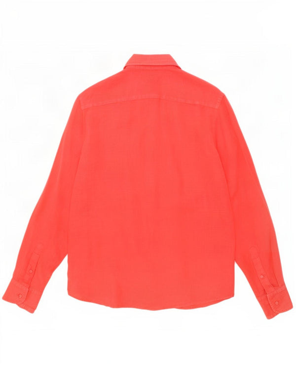 Massimo Dutti Chemise Homme Lin Rouge Moyen