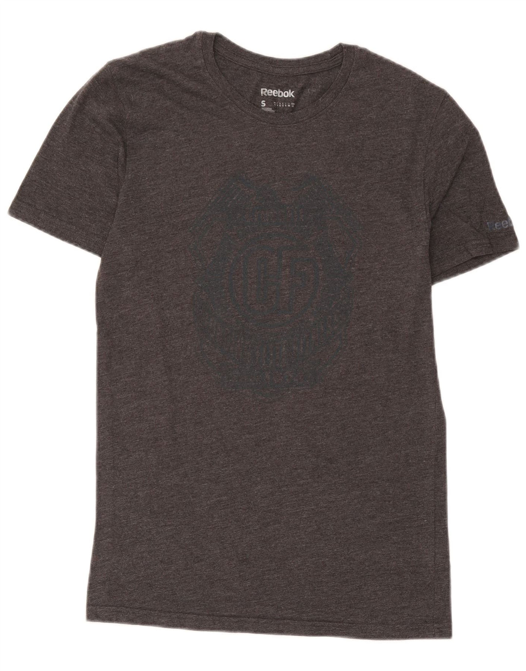Reebok T-Shirt Graphique Homme Petit Gris Moucheté Polyester