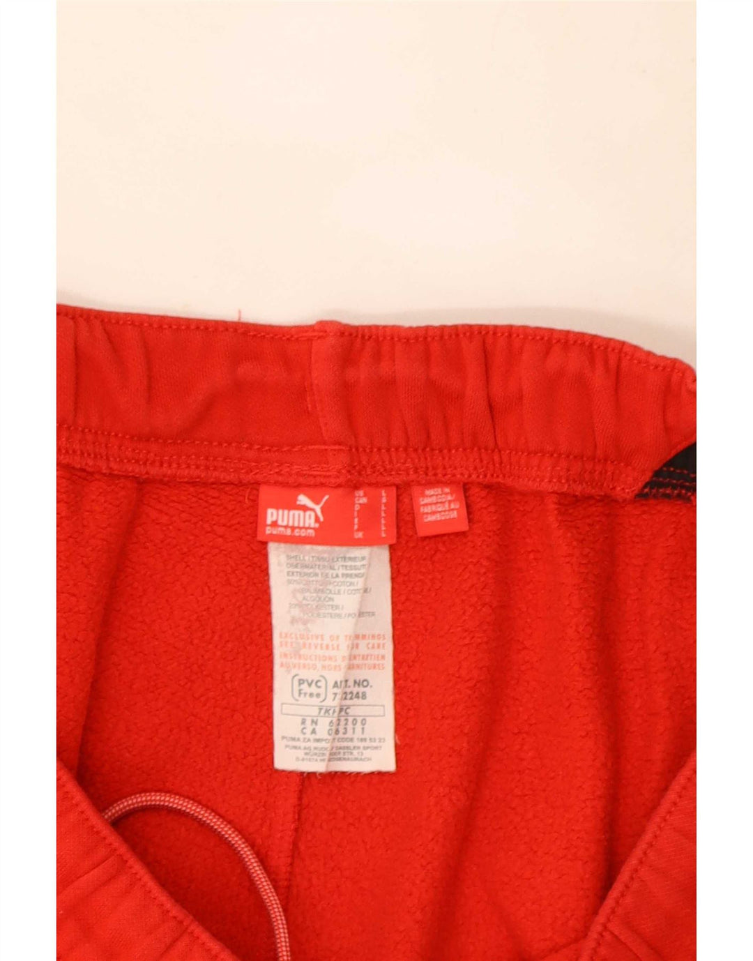 Puma Pantalon de survêtement pour homme en coton rouge Taille L