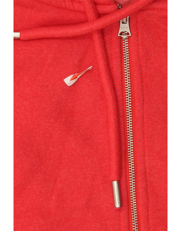 Superdry Pull à capuche zippé pour homme en coton rouge Large