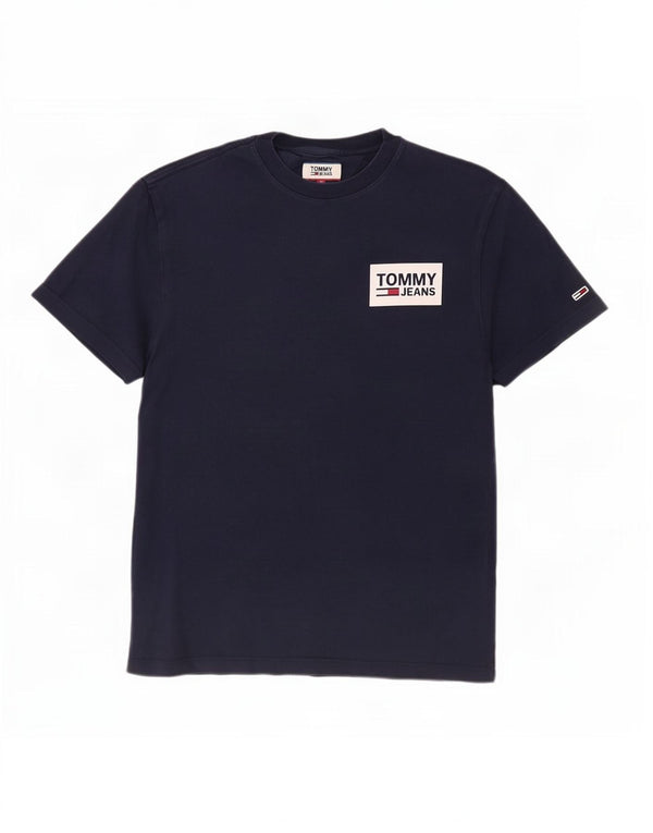 Tommy Hilfiger T-Shirt Graphique Homme Petit Bleu Marine Coton