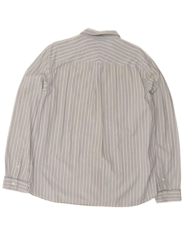 Chemise coupe classique White Stuff pour hommes 2XL en coton à fines rayures bleues