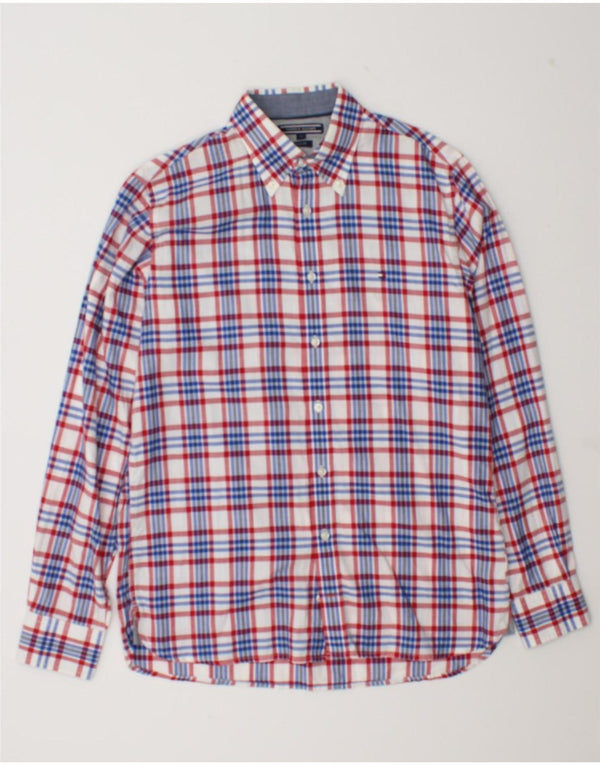 Tommy Hilfiger Chemise sur mesure pour homme en coton à petits carreaux multicolores