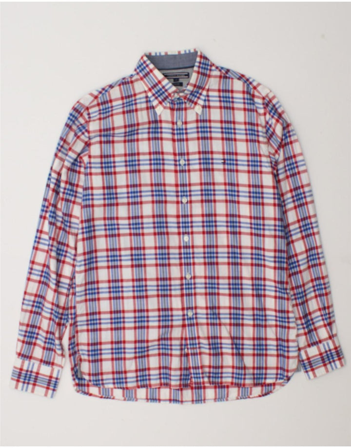 Tommy Hilfiger Chemise sur mesure pour homme en coton à petits carreaux multicolores