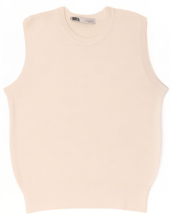 Zara Femme Débardeur UK 12 Medium Blanc Viscose