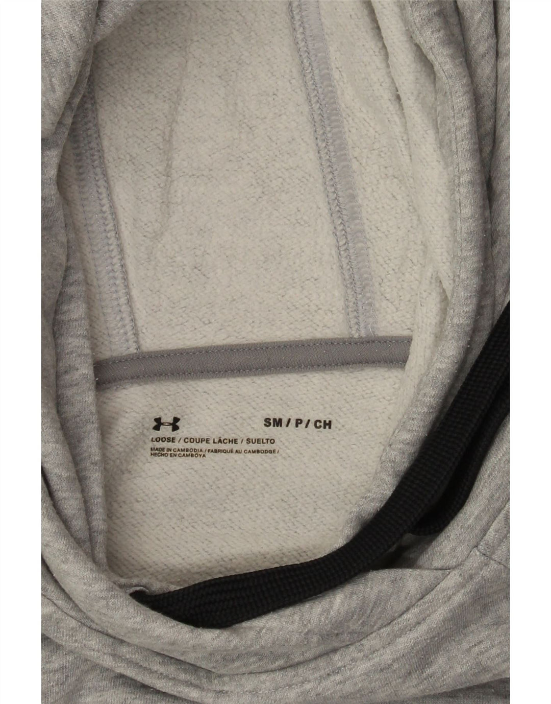 Under Armour Pull à capuche surdimensionné pour femme UK 10 Petit Gris Moucheté