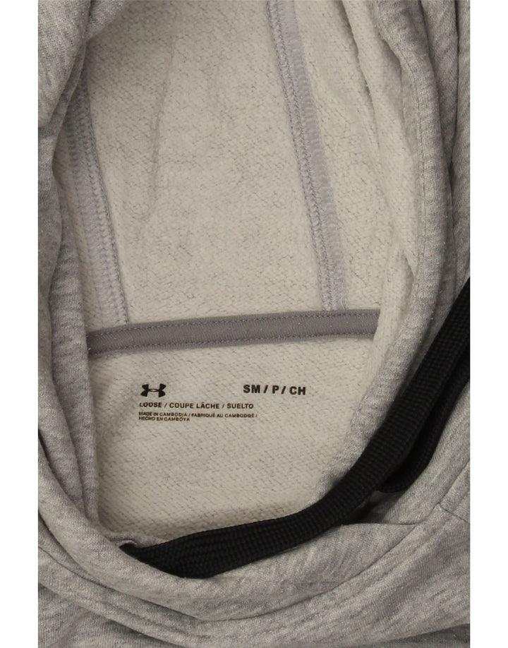 Under Armour Pull à capuche surdimensionné pour femme UK 10 Petit Gris Moucheté
