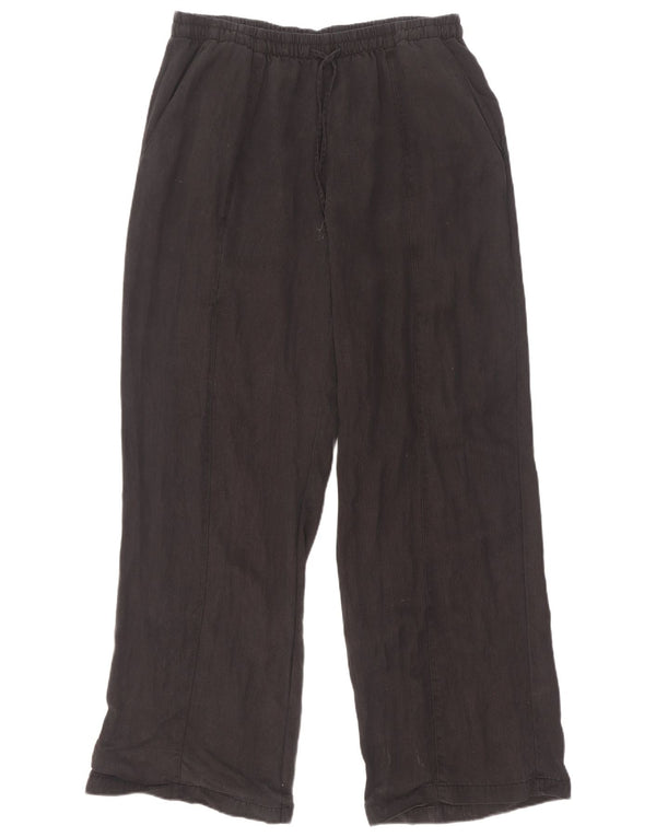 Pantalon Chino Large Femme Zara Large W30 L32 Lyocell Noir