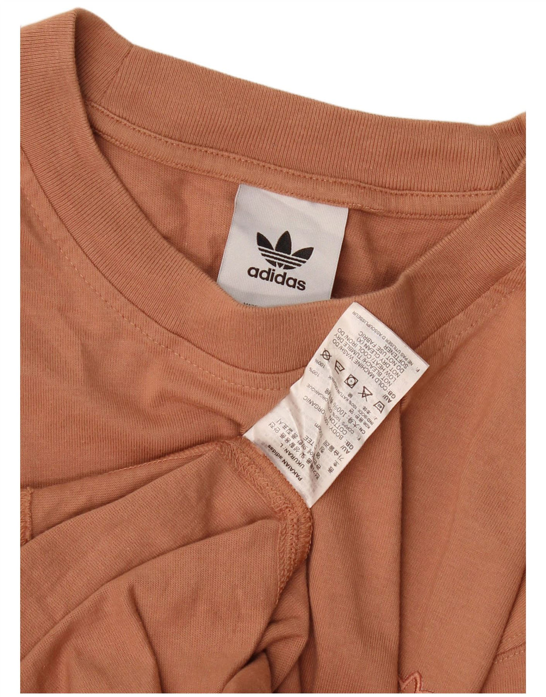 Adidas T-Shirt Homme Top Marron Moyen Coton