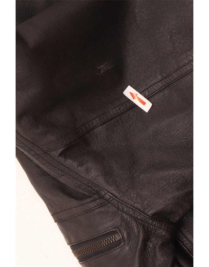 C&A Veste en cuir bomber pour homme EU 48 Noir moyen