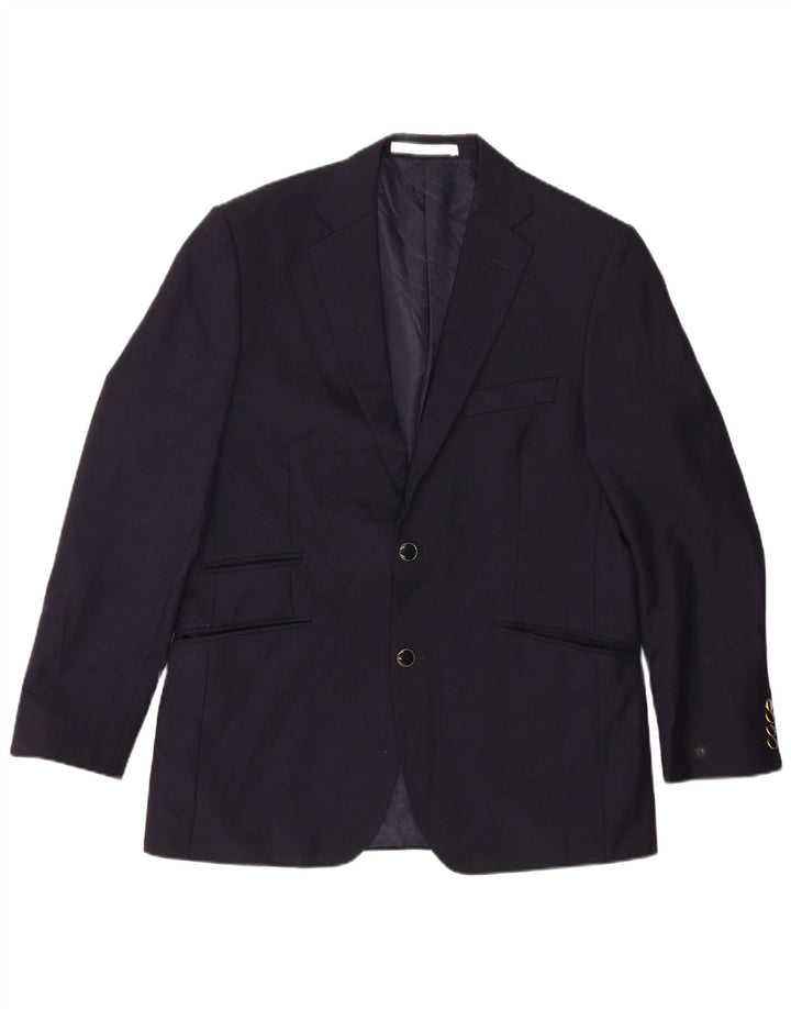 Marks & Spencer Veste blazer à 2 boutons pour homme UK 40 en laine bleu marine moyen
