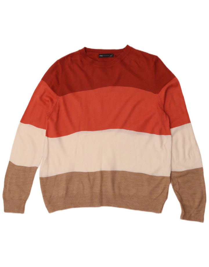 Marks & Spencer Pull ras du cou pour femme UK 16 Large Multicolore