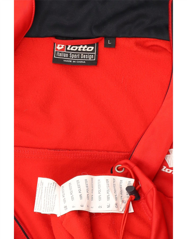 Lotto Veste de survêtement pour homme Taille L Rouge Polyester