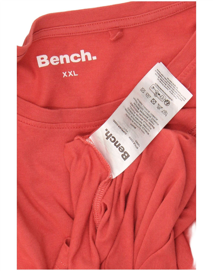 BENCH T-Shirt Femme Top UK 20 2XL Rouge Coton