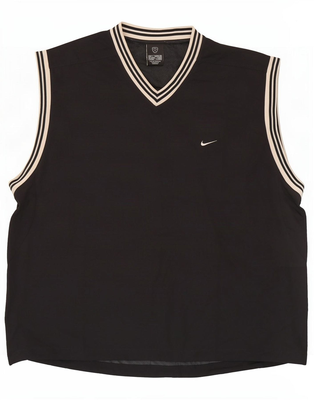 Nike Débardeur pour homme UK 42/44 Large Noir Nylon