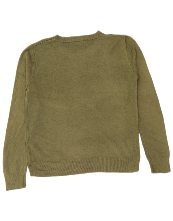 Marks & Spencer Pull ras du cou pour femme UK 10 Petit acrylique vert