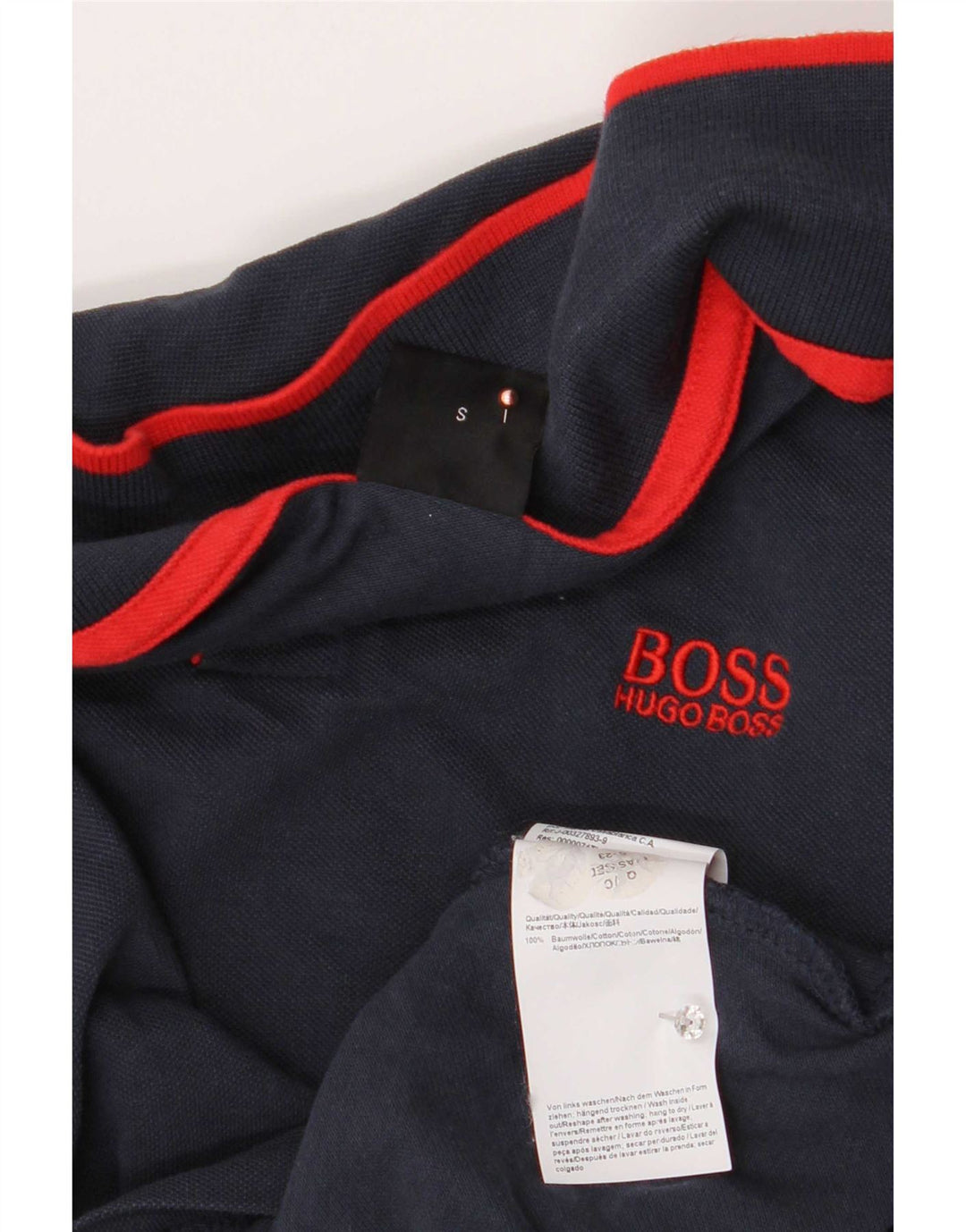 Hugo Boss Polo Homme Petit Bleu Marine Coton