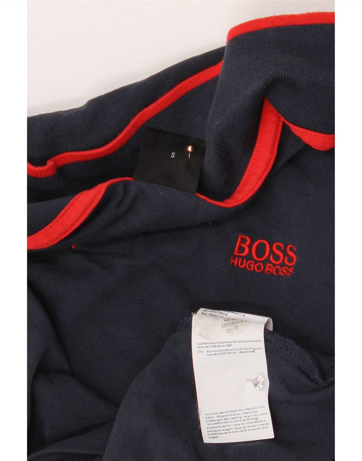 Hugo Boss Polo Homme Petit Bleu Marine Coton