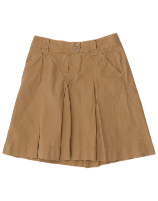 Sergio Tacchini Womens A-Line Skirt IT 40 Small W28 Beige Cotton