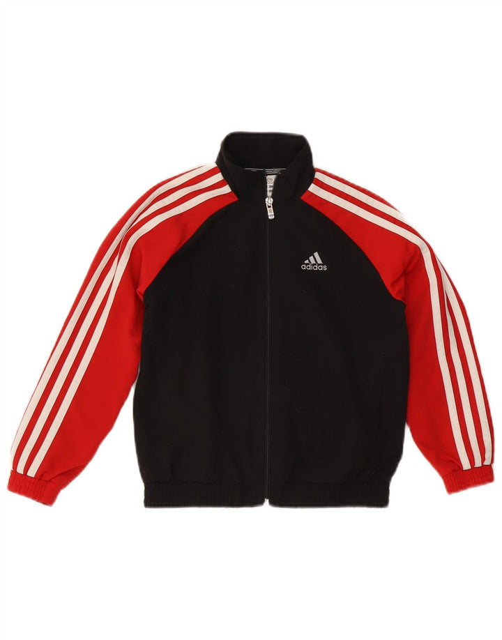 Adidas Climalite Survêtement Top Veste Garçon 5-6 Ans Noir Colorblock