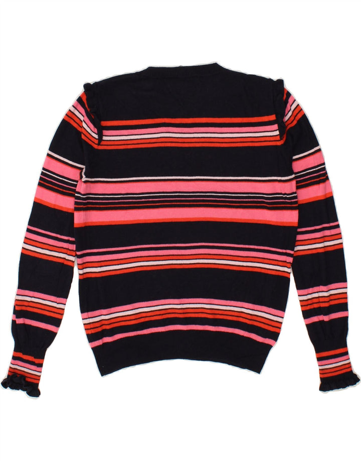 OASIS Womens Crew Neck Jumper Sweater UK 14 Medium Multicoloured Striped Vintage Oasis and Second-Hand Oasis from Messina Hembry 