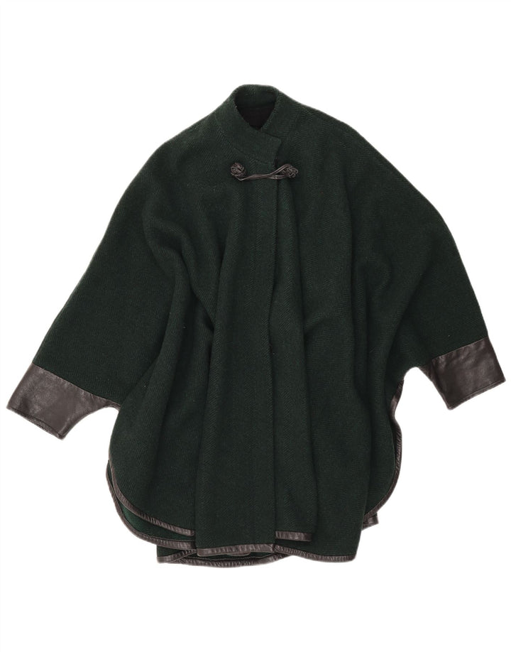 VINTAGE Manteau Poncho Femme Taille Unique Vert